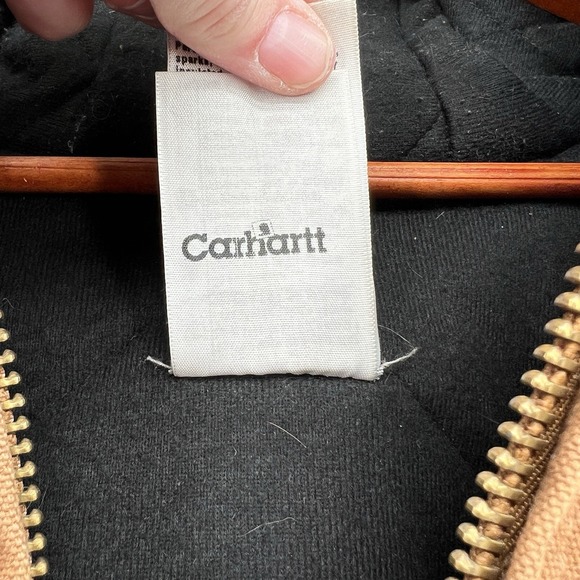 Carhartt J130 Brown Hooded Jacket Work Coat Size 2XL Tall - Picture 14 of 16